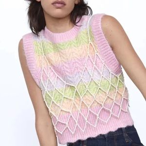 Pearl beaded camisole top